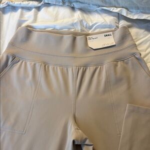 Stylus Light Beige High-Waisted Pants